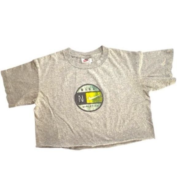 Nike cropped gray t-shirt with raw bottom hem Pre-owned Women’s medium | jh3 - Picture 1 of 7